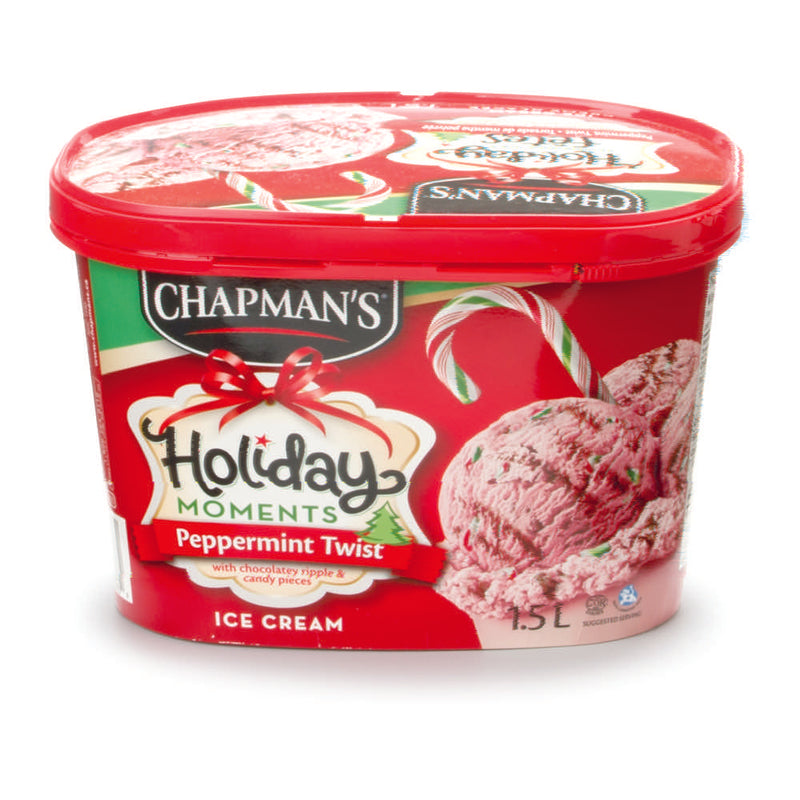 Chapman's Holiday Moments Peppermint Twist Ice Cream, 1.5 litre