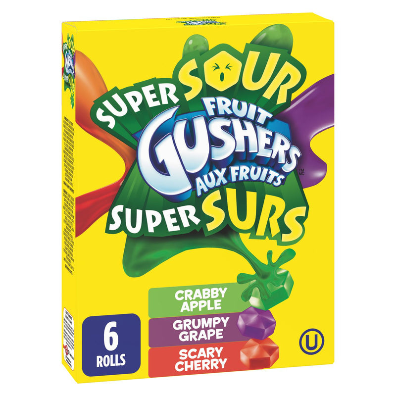 Fruit Gushers Super Sours Candies, 138 g
