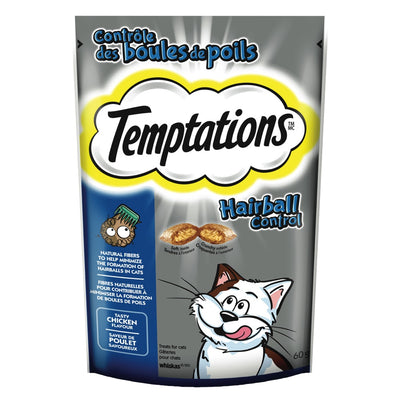 Whiskas Temptations Tasty Chicken Flavour Hairball Control, 60 g