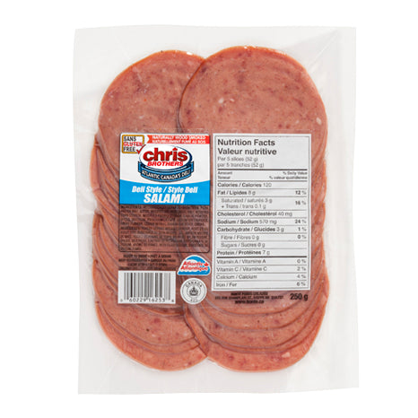 Chris Brothers Deli Style Sliced Salami, 250 g