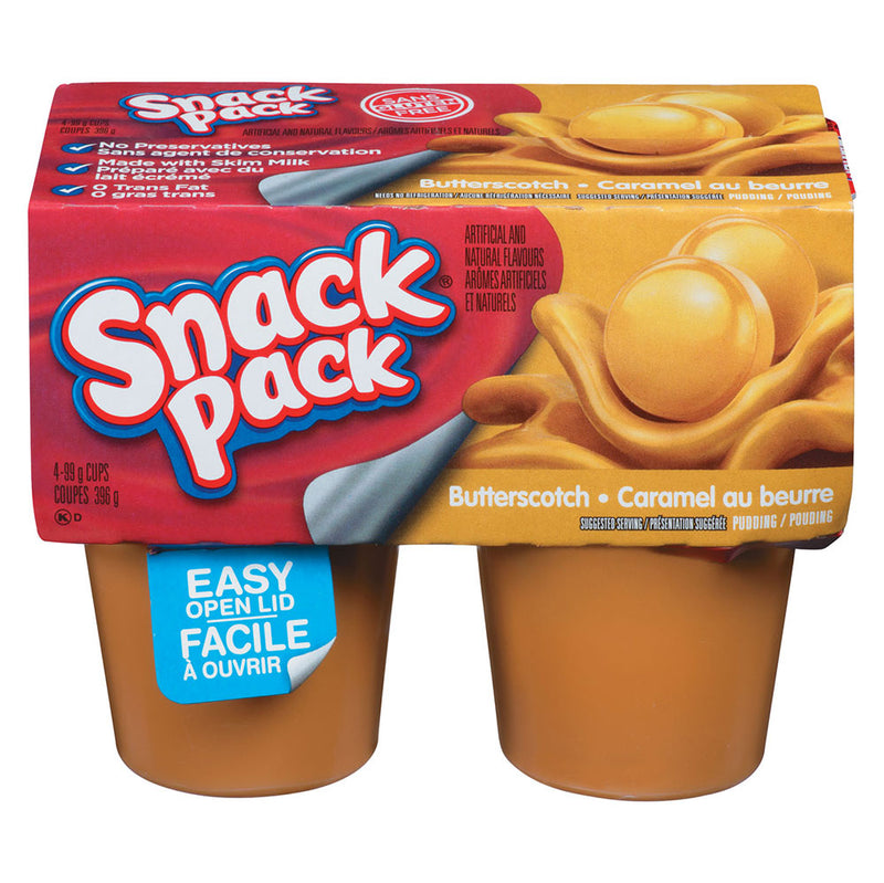 Snack Pack Butterscotch Pudding, 396 g   (4 x 99 g)