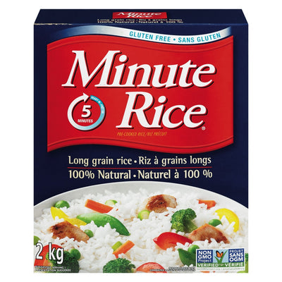 Minute Rice Long Grain Rice, 2 kg