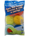 Home Essentials Plastic Mesh Scourers, 6 ct