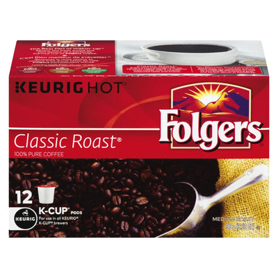 Folgers Keurig Classic Roast Coffee, 96 g (12ct)