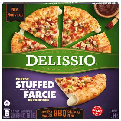 Delissio Smoked BBQ Chicken Cheese Stuffed Pizza, 634 g