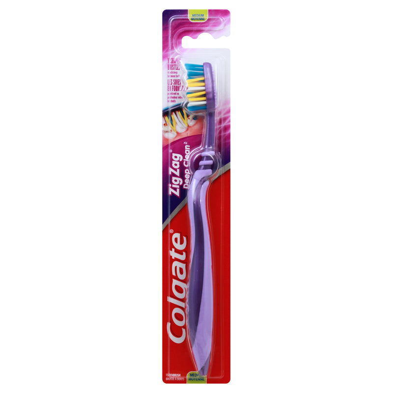 Colgate ZigZag Deep Clean Medium Toothbrush, 1 toothbrush