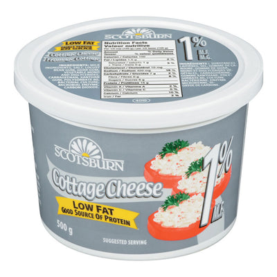 Scotsburn Low Fat 1% Cottage Cheese, 500mL