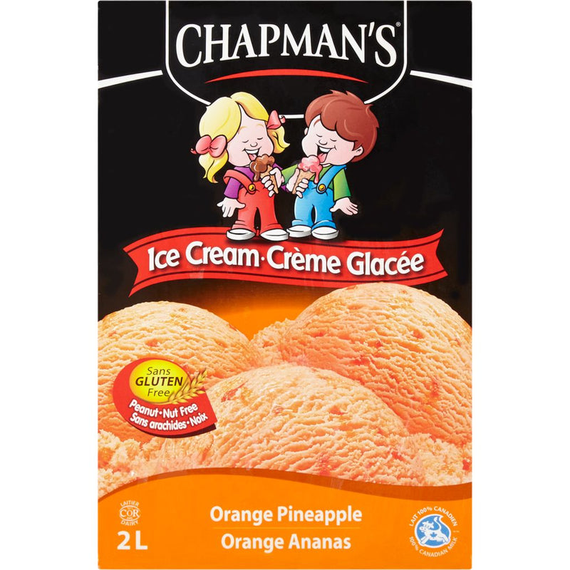 Chapman's Orange Pineapple Ice Cream Brick, 2 L