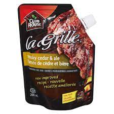 CLUB HOUSE LAGRILLE SMOKY CEDAR & ALE MARINADE, 200 mL