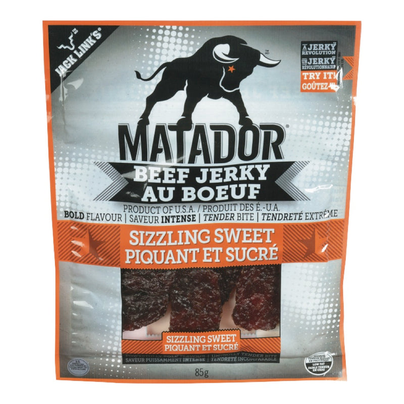 Matador Sizzling Sweet Beef Jerky, 85 g