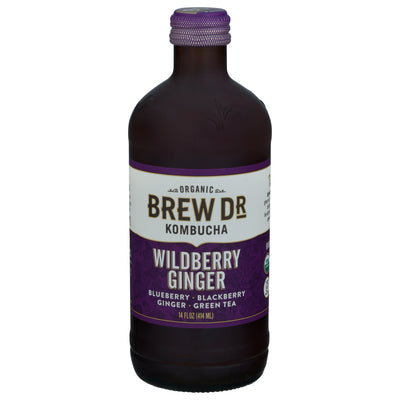 Brew Dr Kombucha Organic Wildberry Ginger Kombucha, 414 mL