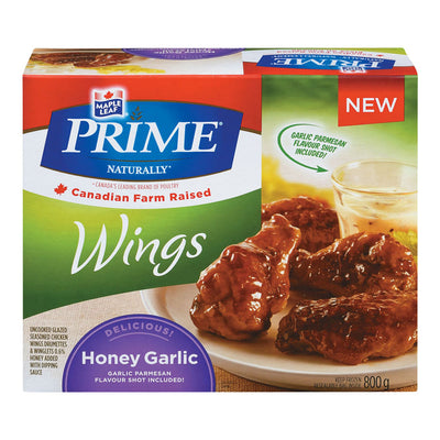 Maple Leaf Prime Honey Garlic Chicken Wings, 800 g