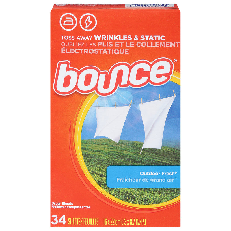 Bounce Sheets, Outdoor Fresh, 34 count