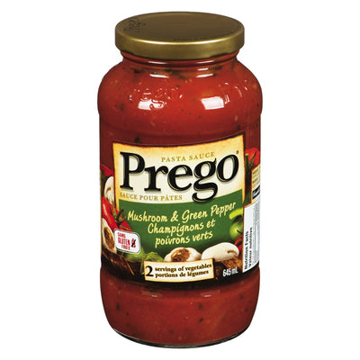 Prego Mushroom & Green Pepper Pasta Sauce, 645 mL