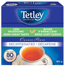 TETLEY ORANGE PEKOE DECAF
