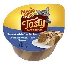 Meow Mix Tasty Layers Tuna & Whitefish Wet Food, 78 g
