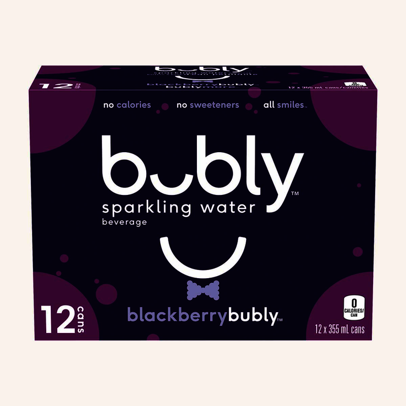Bubly Blackberry Sparkling Water, 12 x 355mL
