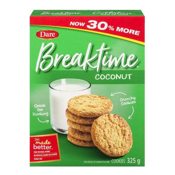 Dare Breaktime Coconut Cookies, 325 g
