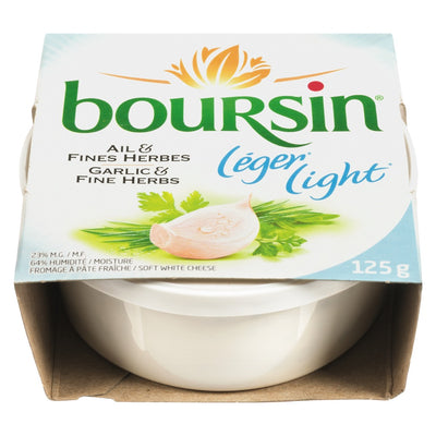 Boursin Garlic & Fine Herbs Light Soft White Cheese, 125 g