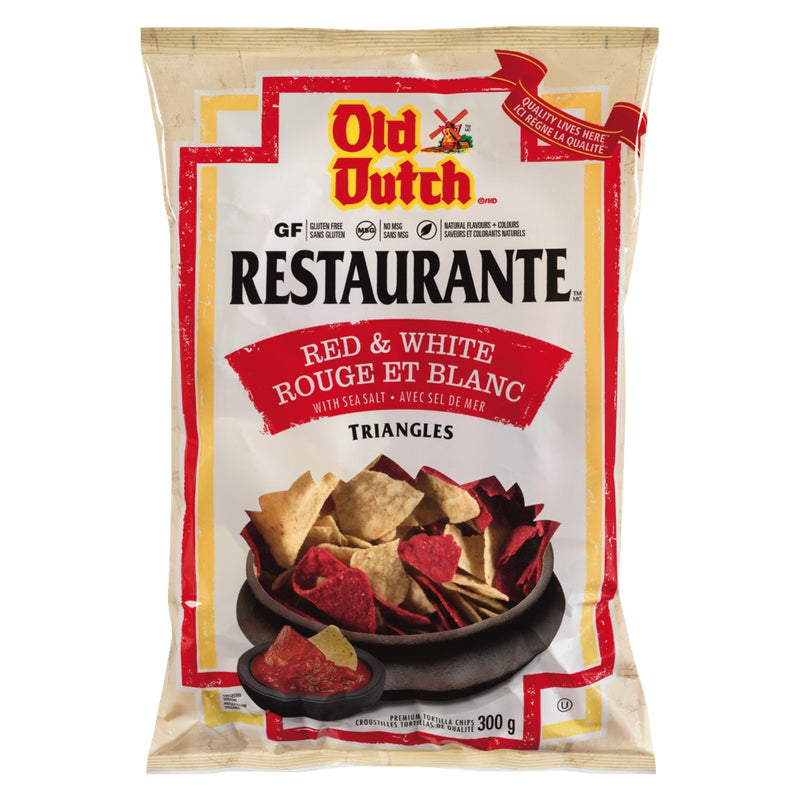 Old Dutch Restaurante Red & White Tortilla Chips, 275 g