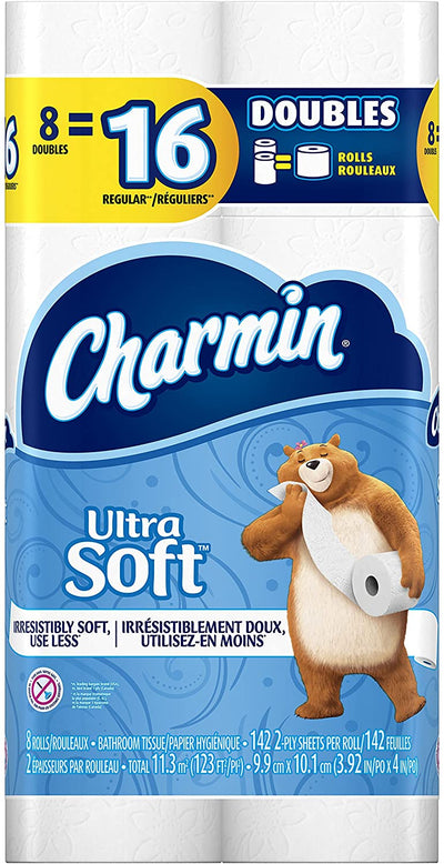 Charmin Ultra Soft Bathroom Tissue, 8 Triple Rolls