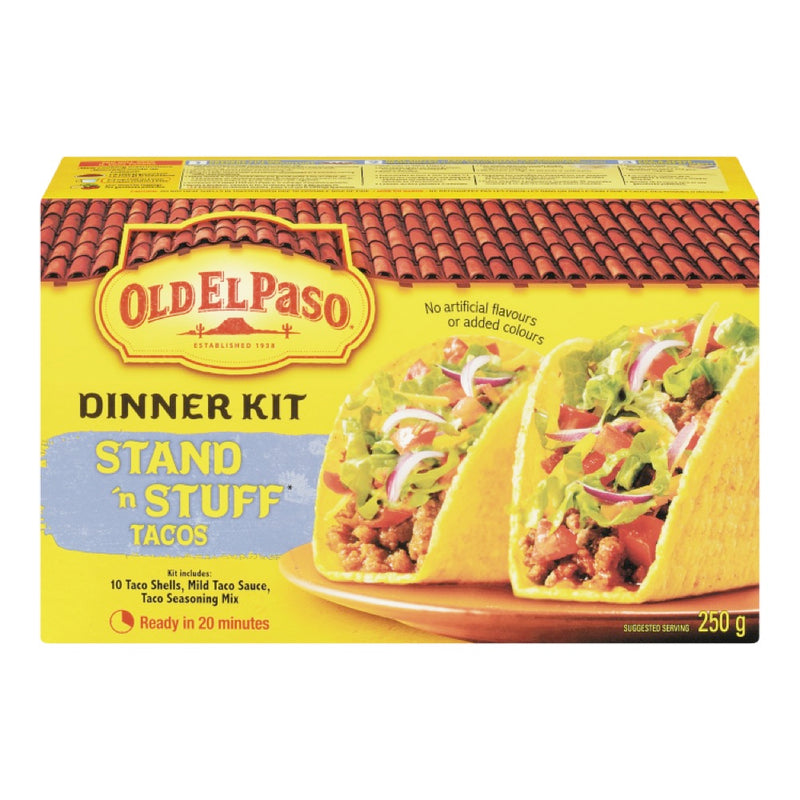 Old El Paso Stand N Stuff Tacos Dinner Kit, 250 g