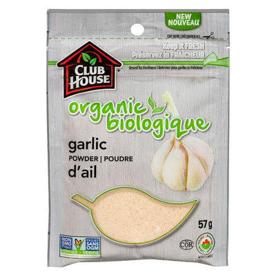 Club House Organic Garlic Powder, 57 g