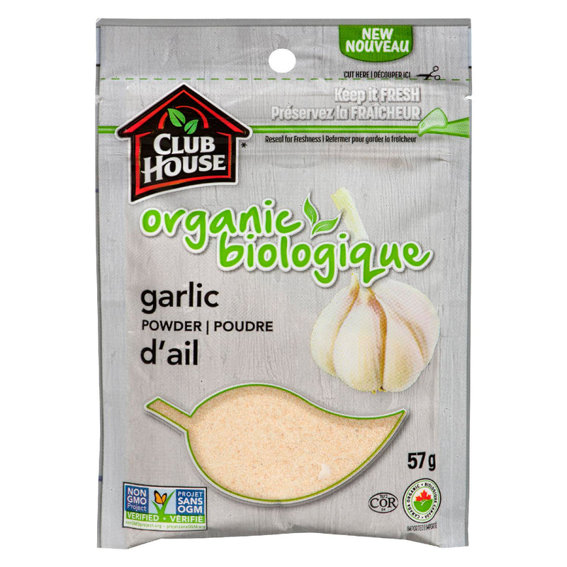 Club House Organic Garlic Powder, 57 g