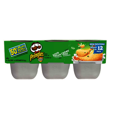 Pringles Sour Cream & Onion Potato Chips, 228 g