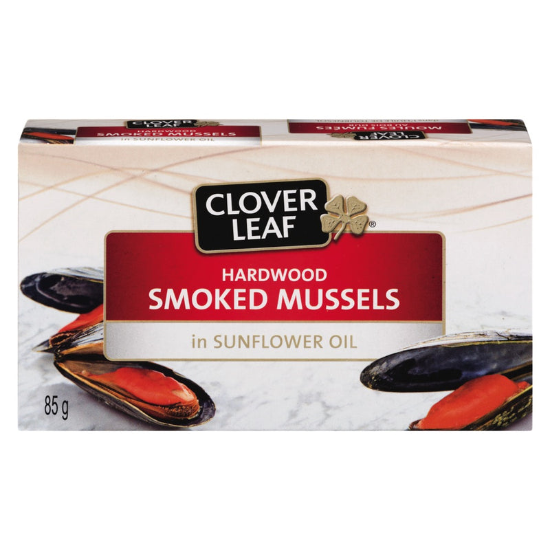 Clover Leaf Hardwood Smoked Mussels in Sunflower Oil, 104 g