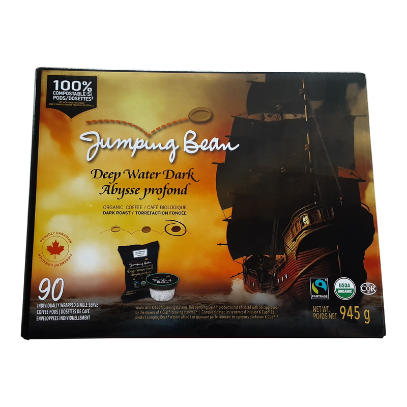 Jumping Bean Deep Water Dark Coffee Pods, 90 ct