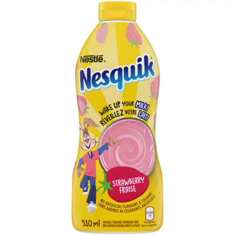 Nestle Nesquick Strawberry Flavored Syrup, 510 mL