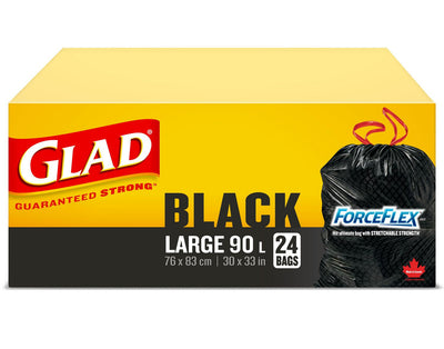 Glad Black Storage Bags, 24 ct