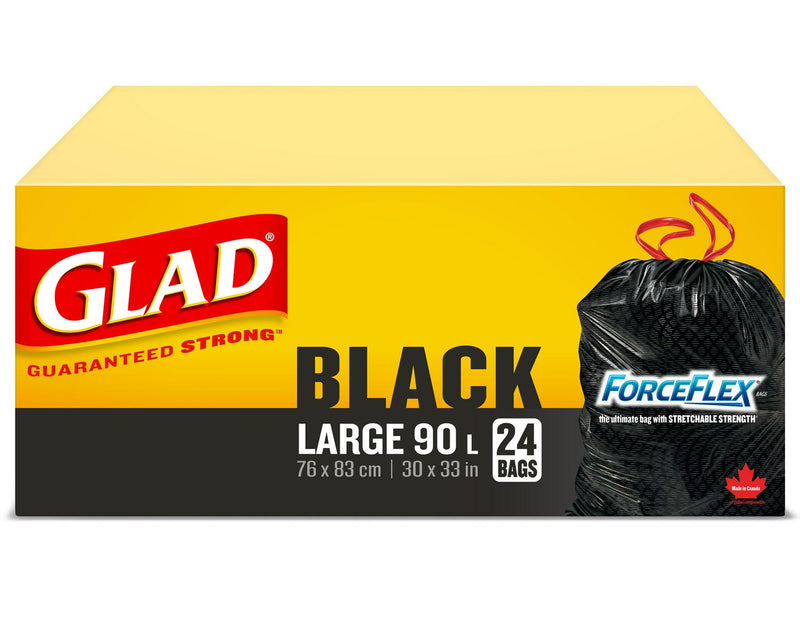 Glad Black Storage Bags, 24 ct