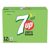 7UP Zero Sugar Lemon Lime Soda, 12 x 355mL