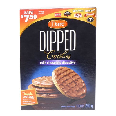 Dare Milk Chocolate Digestive Dipped Cookies, 240 g