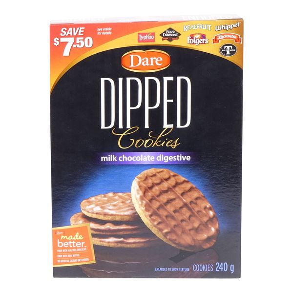 Dare Milk Chocolate Digestive Dipped Cookies, 240 g