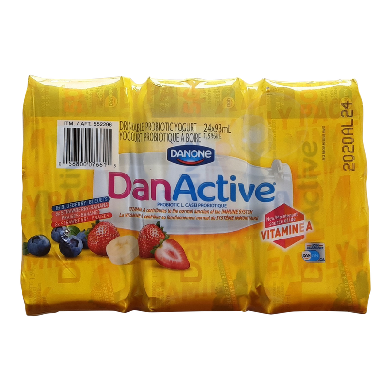 DanActive Probiotic Yogurt, 24 ct