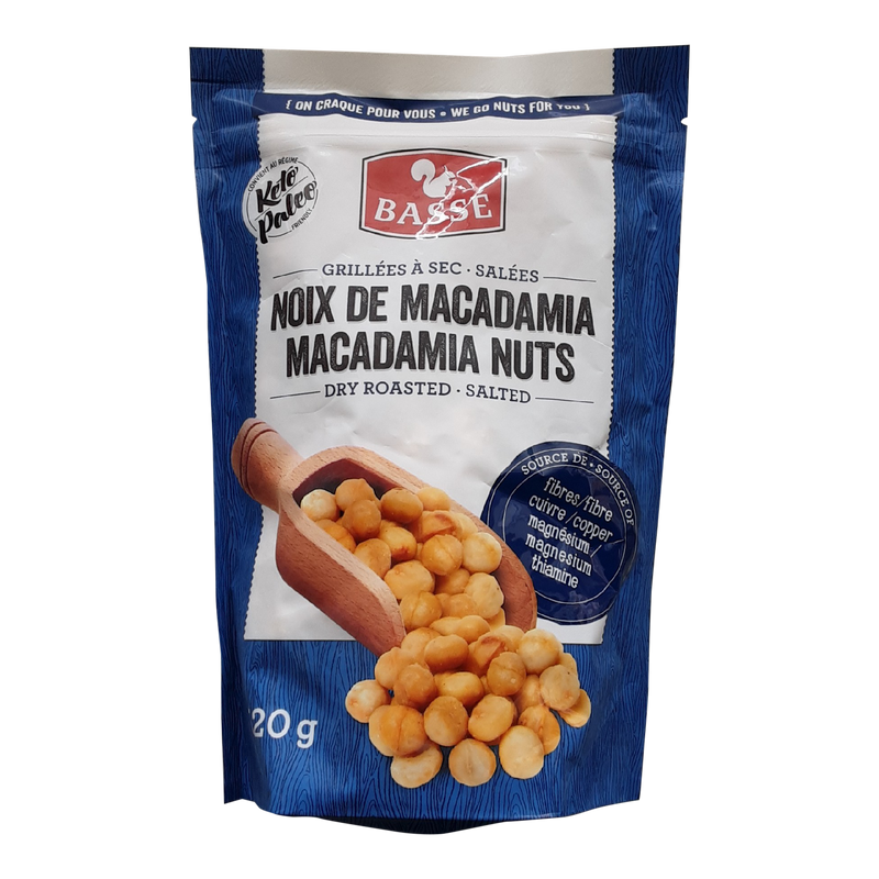 Dry Roasted Salted Macadamia Nuts, 20 g