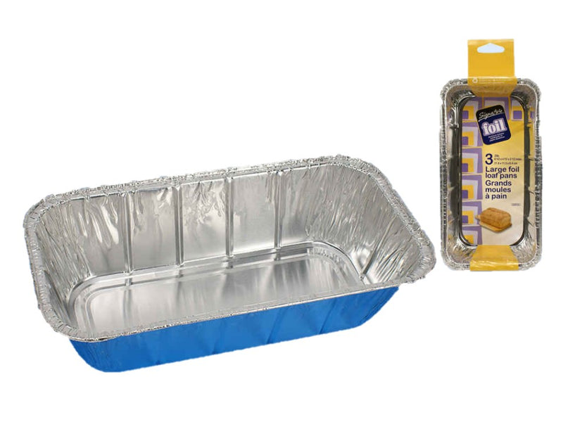 Signature Foil Large Foil Loaf Pans, 3 ct