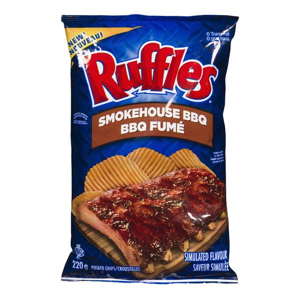 RUFFLES XL SMOKEHOUSE BBQ, 190 g