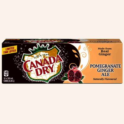 Canada Dry Pomegranate Flavoured  Ginger Ale, 12 x 355 mL