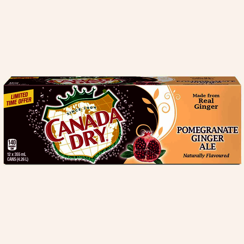 Canada Dry Pomegranate Flavoured  Ginger Ale, 12 x 355 mL