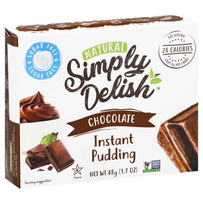 Simply Delish Chocolate Natural Instant Pudding, 48 g
