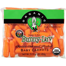 Bunny Luv Organic Peeled Baby Carrots, 425 g