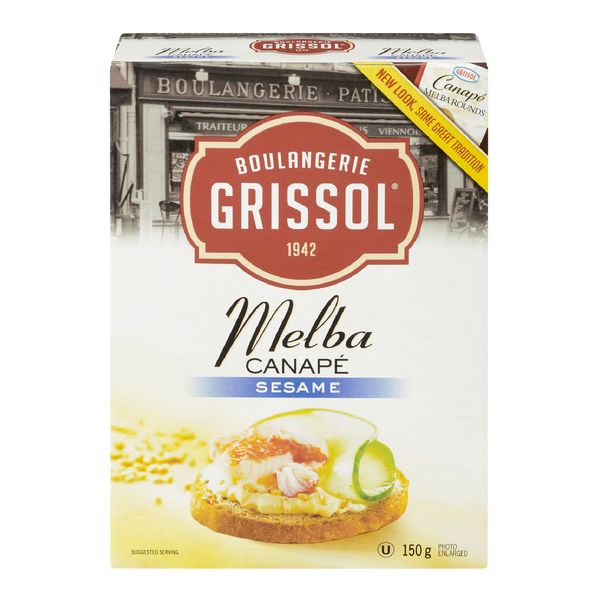 Grissol Melba Sesame Rounds, 150 g