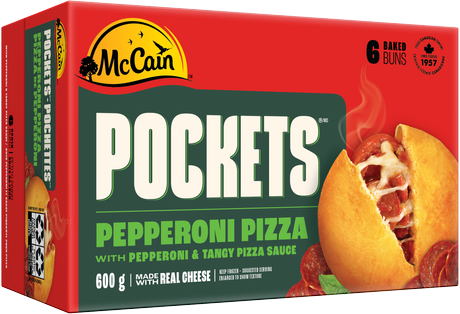 McCain Classic Pepperoni Pizza Pockets, 600 g