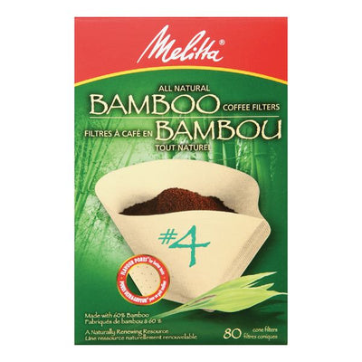 Melitta Bamboo #4 Coffee Filters, 80ct