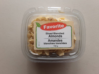 Favorite Sliced Blanched Almonds, 150 g