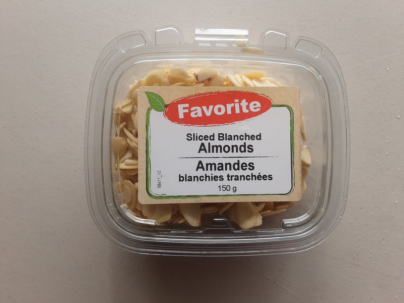 Favorite Sliced Blanched Almonds, 150 g